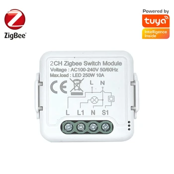 Модуль интеллектуального переключателя с двойным управлением Интеллектуальный переключатель Мини-устройство включения-выключения Zigbee 3.0 Mini Zigbee3.0 Igbee 3.0 Устройство включения-выключения