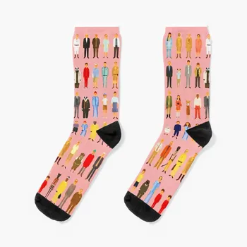 Носки с героями фильмов Уэса Андерсона, спортивные и для отдыха, роскошные носки для мальчиков и девочек, женские