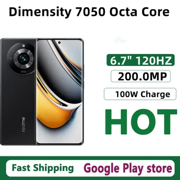 Оригинальный мобильный Телефон Realme 11 Pro Plus Dimensity 7050 Android 13,0 Отпечаток пальца на экране 6,7 