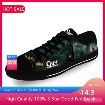 Рок-певец Осборн Оззи Хэви-Метал, повседневная парусиновая обувь с 3D-принтом, низкие Мужские и женские легкие дышащие кроссовки