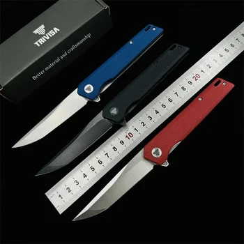 Складные ножи TRIVISA Equ-04 Micarta Ручка из стали 10Cr15CoMoV Нож для кемпинга, охоты, защиты, рыбалки